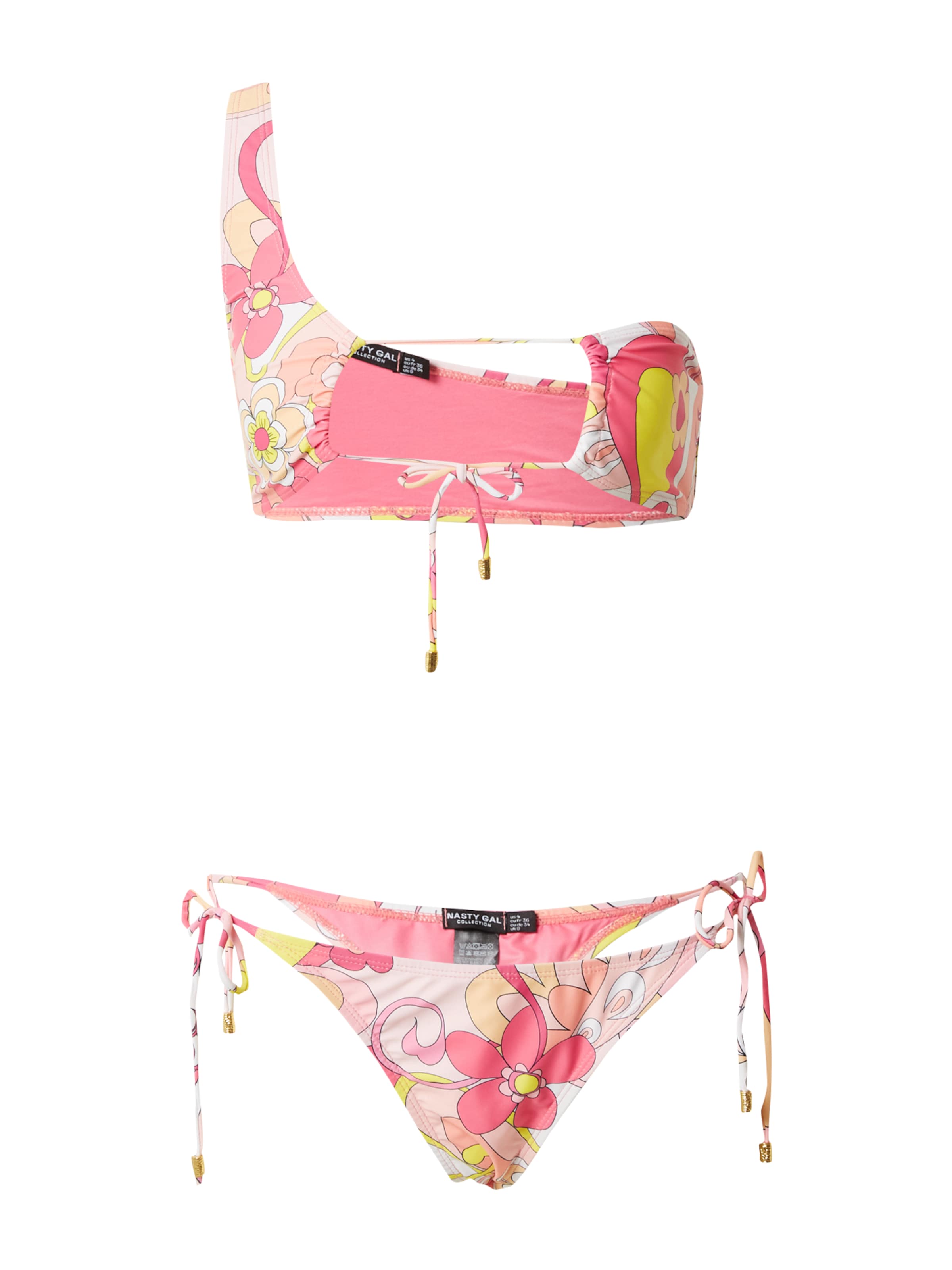 Nasty Gal Bandeau Bikini i pink: forside