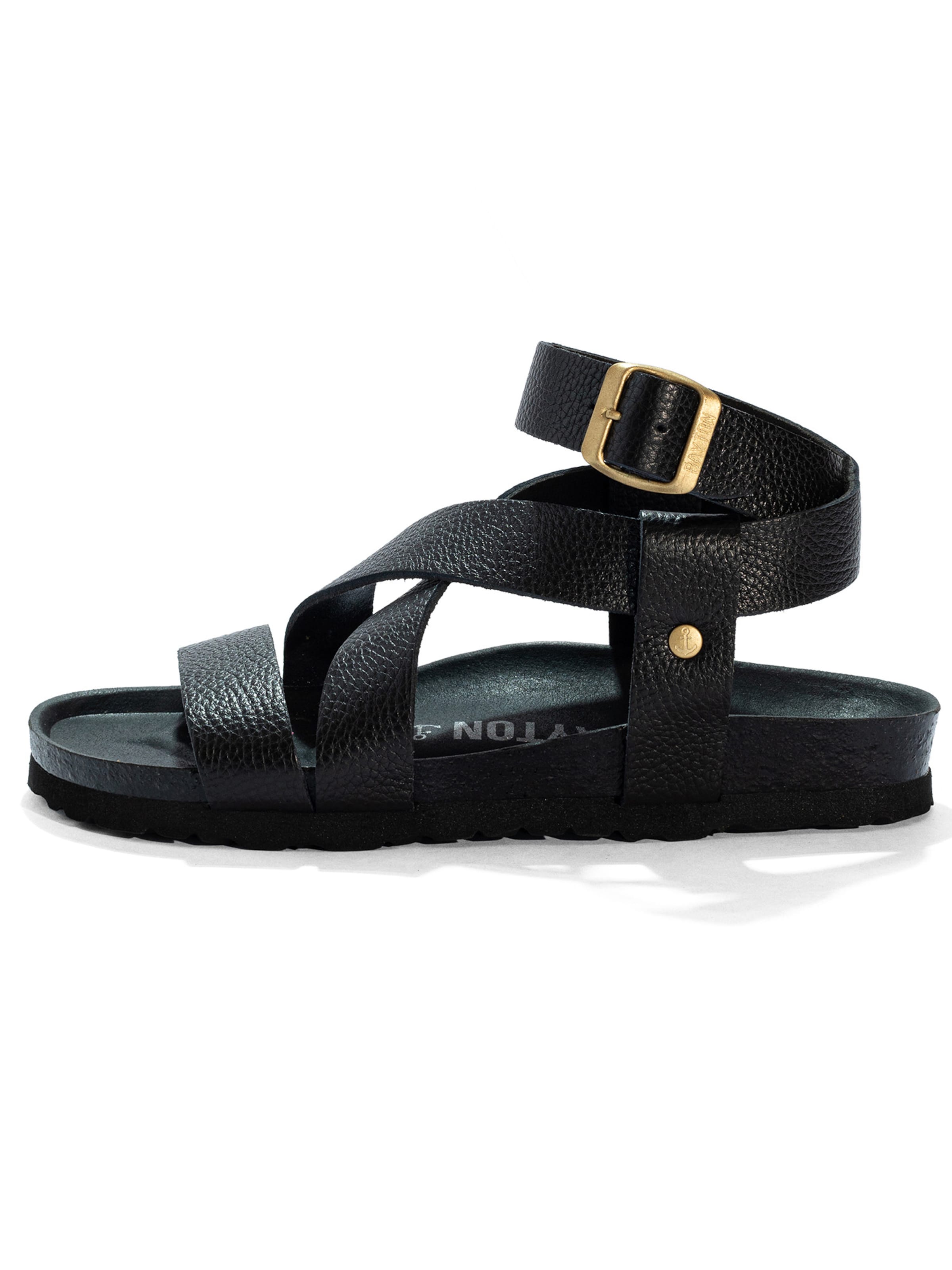 Bayton Σανδάλι σε μαύρο: μπροστά