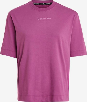 T-shirt fonctionnel Calvin Klein Sport en violet : devant