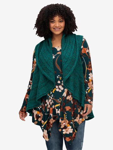 sheego by Joe Browns Knitted Vest in Green: front