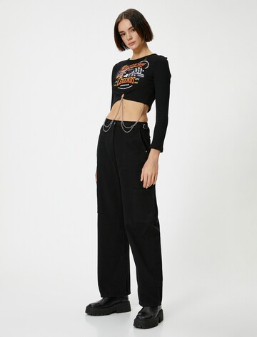 Koton Wide leg Trousers in Black