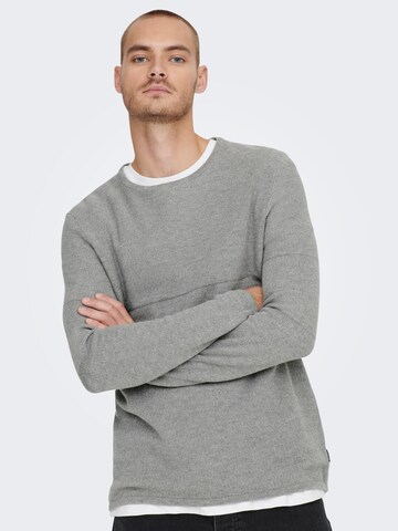 Only & Sons Sweater 'Niko' in Grey