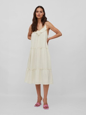 VILA Sommerkleid in Beige
