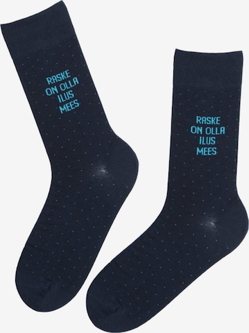 Sokisahtel Socks 'TAAVI cotton socks for a handsome man' in Blue: front