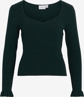 VILA Sweater 'LUSINDA' in Green: front