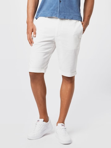 Oscar Jacobson Regular Chino Pants 'Declan' in White: front