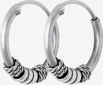 Boucles d'oreilles Lucardi en argent : devant