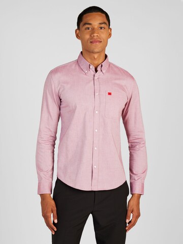 HUGO Slim fit Button Up Shirt 'Evito' in Pink: front