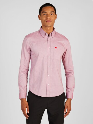 HUGO Slim Fit Hemd 'Evito' in Pink: predná strana