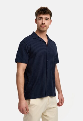 INDICODE JEANS Regular fit Overhemd 'Crepe' in Blauw