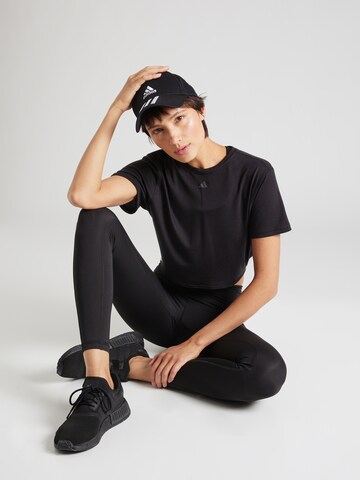 ADIDAS PERFORMANCE Skinny Παντελόνι φόρμας 'Optime Full-length' σε μαύρο