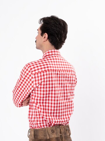 HerzSticht Traditional shirt 'Hochries' in Red