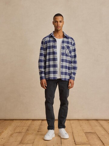 DAN FOX APPAREL Regular fit Button Up Shirt 'Lasse' in Blue