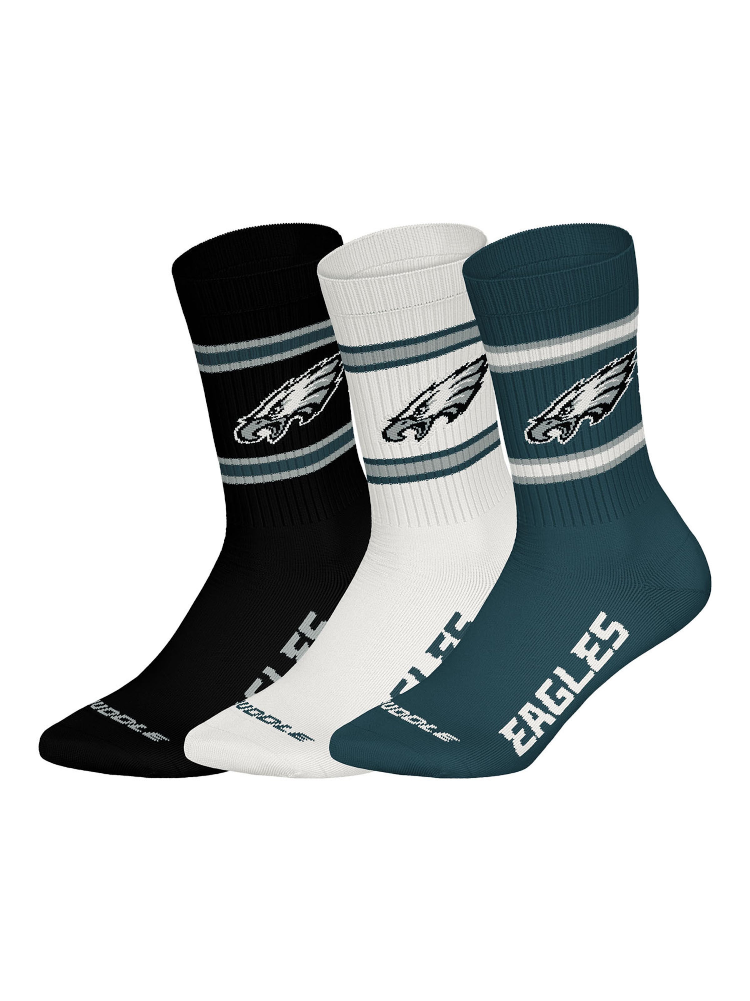 Chaussettes ' NFL Philadelphia Eagles Crew ' Huddle en vert : devant