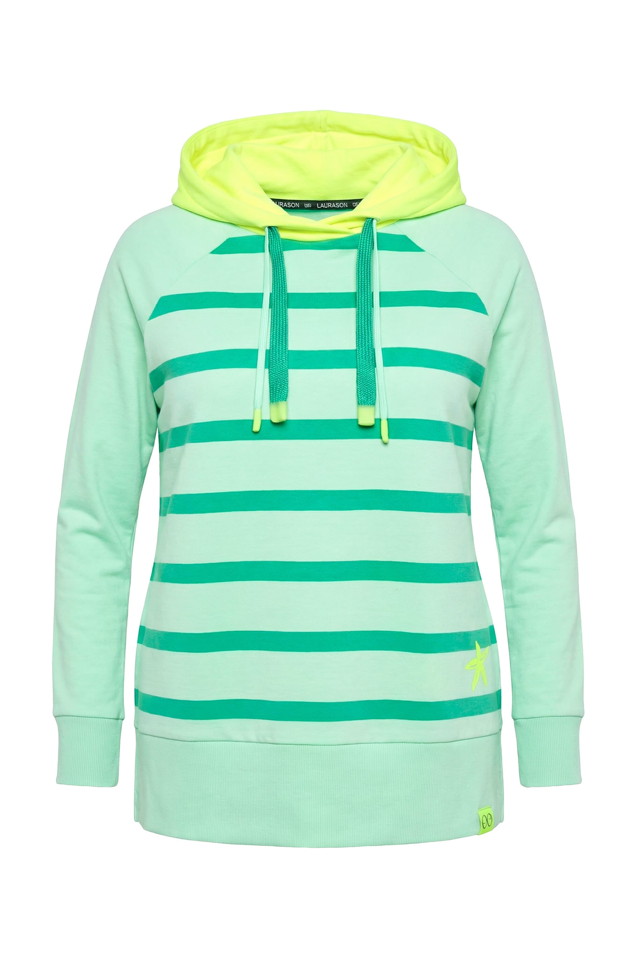 LAURASØN Sweatshirt in Groen: voorkant