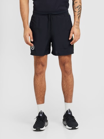 UNDER ARMOUR - Regular Calças de desporto 'Launch 5' em preto: frente