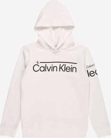 Calvin Klein Jeans كنزة رياضية بلون أبيض: الأمام