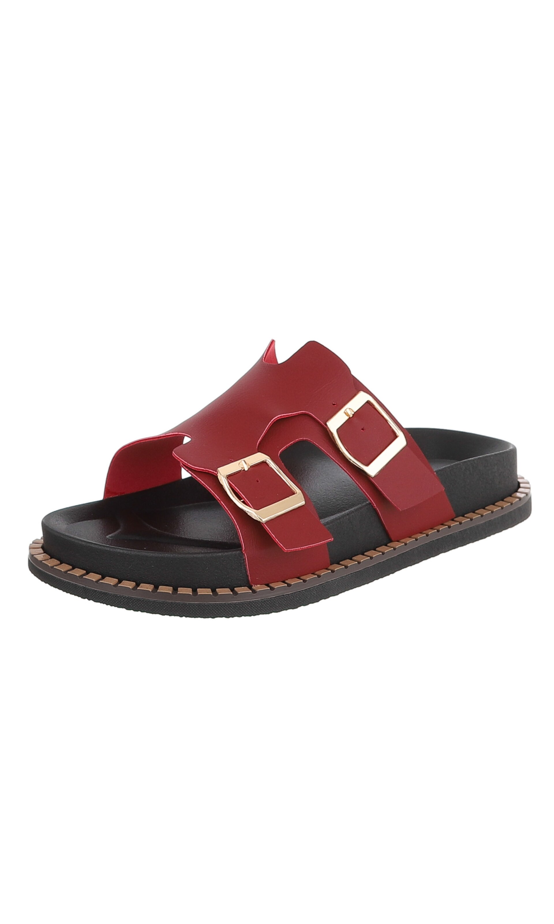 Ital-Design Mules in Red: front