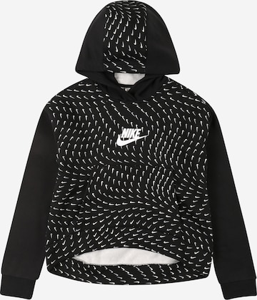 Nike Sportswear Sweatshirt in Schwarz: predná strana