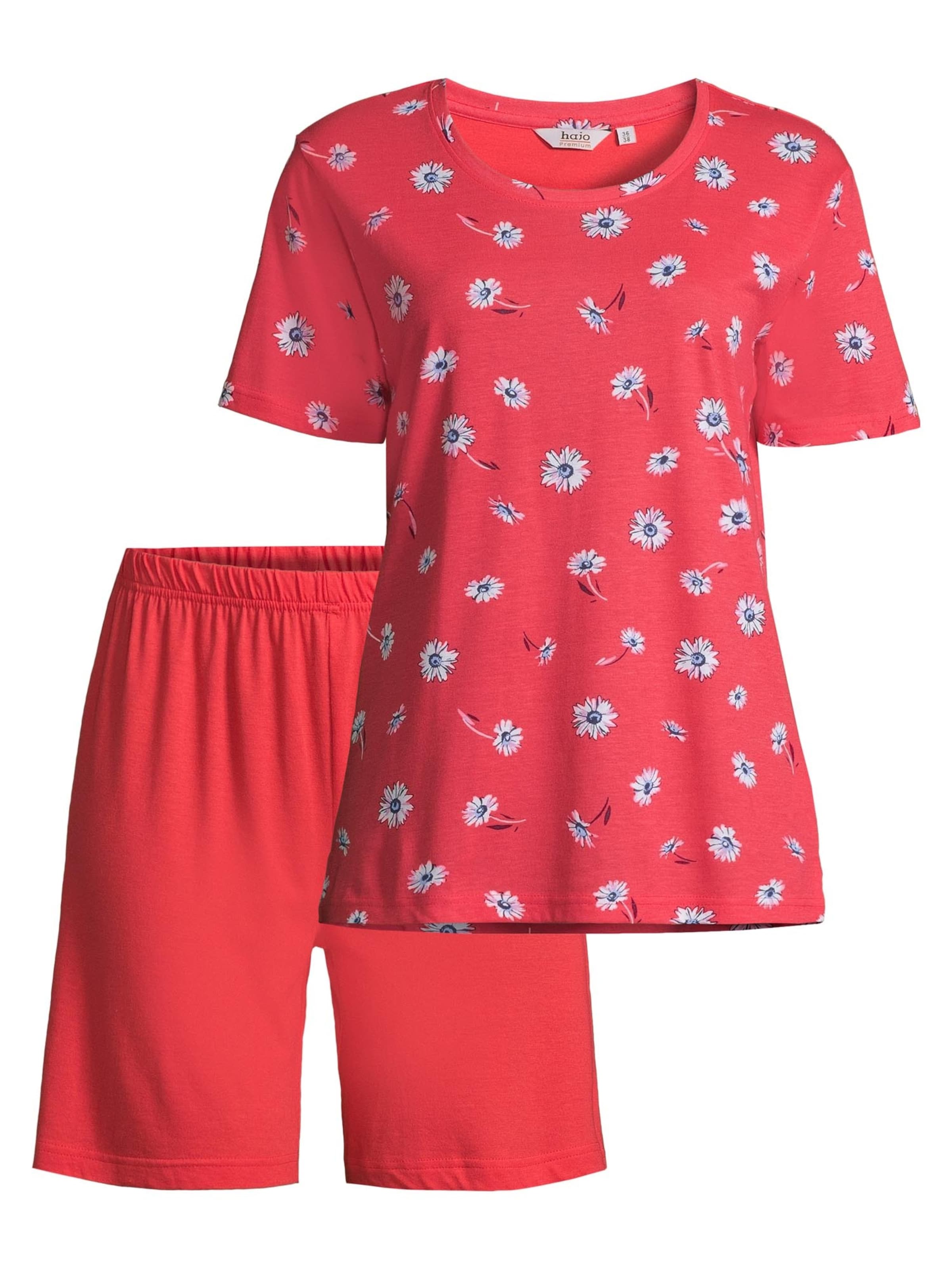 HAJO Pyjama 'Premium Cotton' in Rot: Vorderseite