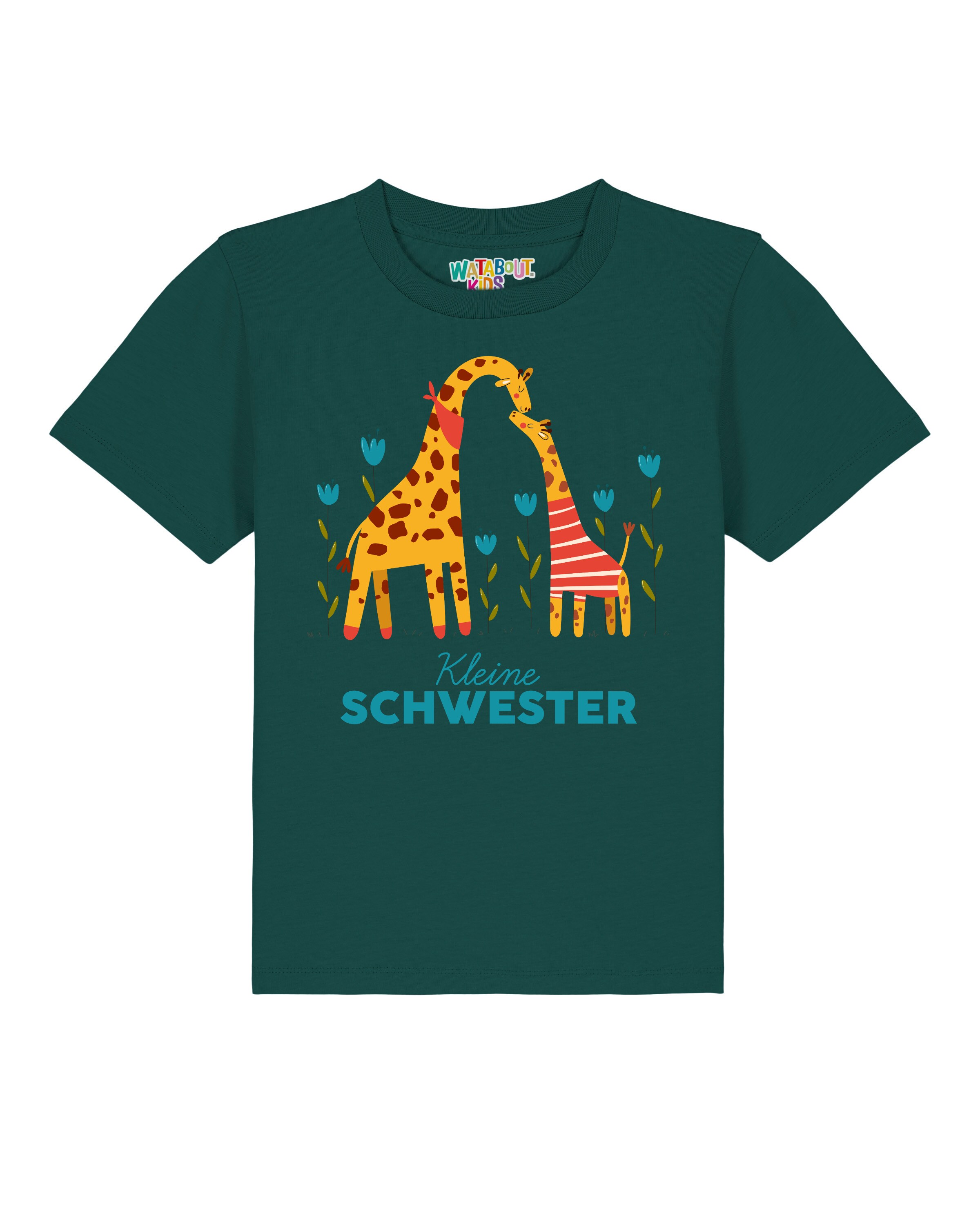 T-Shirt watabout.kids en vert : devant