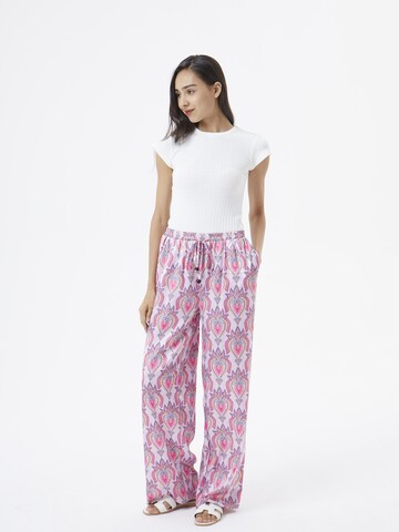 AIKI KEYLOOK Wide leg Broek 'Likeilove' in Roze