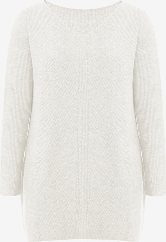 Imily Bela Sukienka z dzianiny w kolorze biały: przód