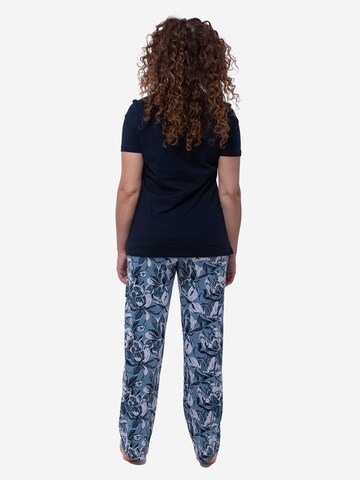 Ammann Pyjama 'Night & Home' in Blauw