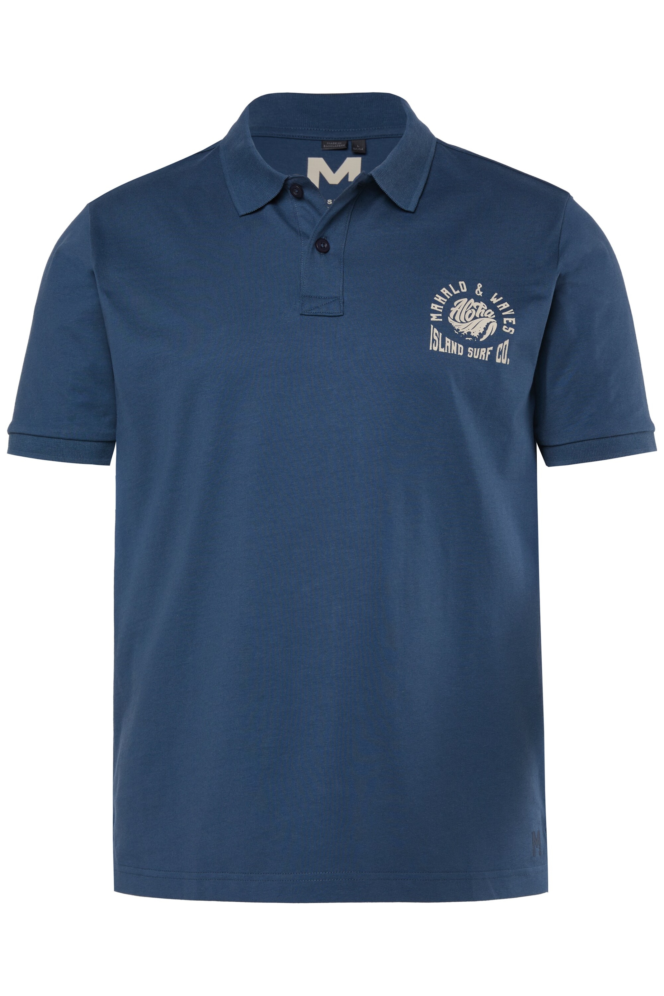 Men Plus Poloshirt in Blau: Vorderseite