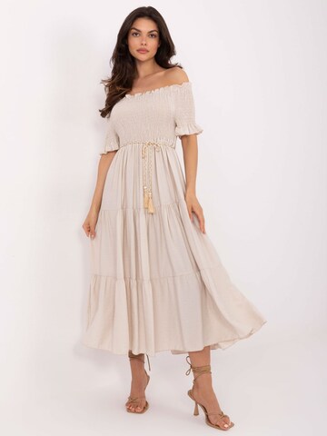 Madnezz House Kleid 'A2609' in Beige: Vorderseite