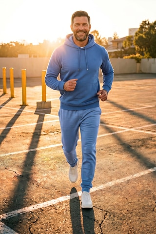 Men Plus Sweatshirt in Blau