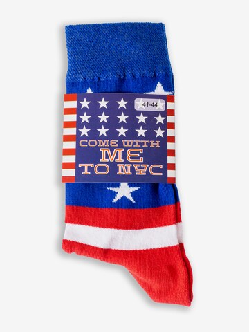 Chili Lifestyle Socken 'Banderole USA' in Blau