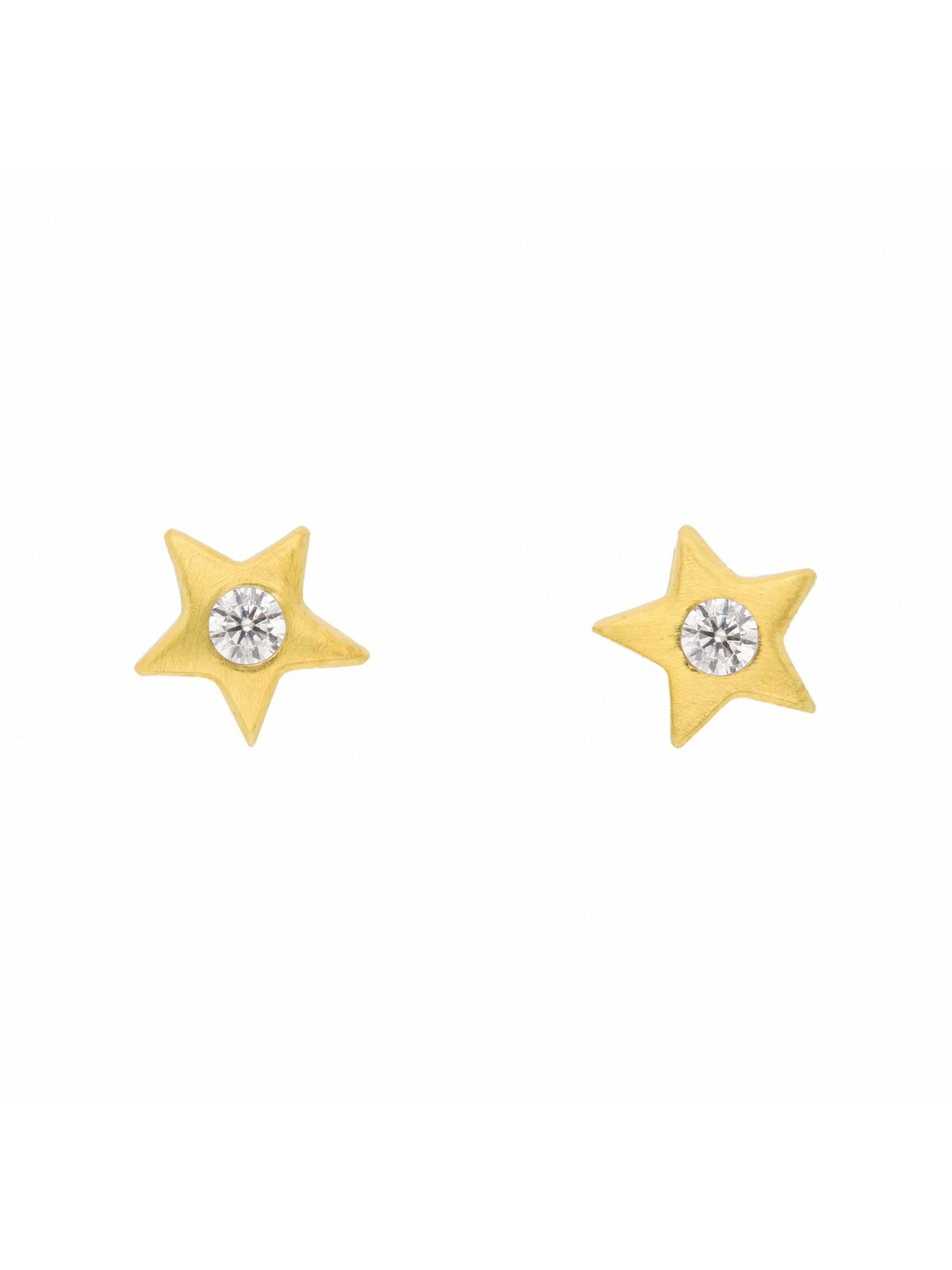 Adelia´s Ohrringe 'Stern' in Gold: Vorderseite