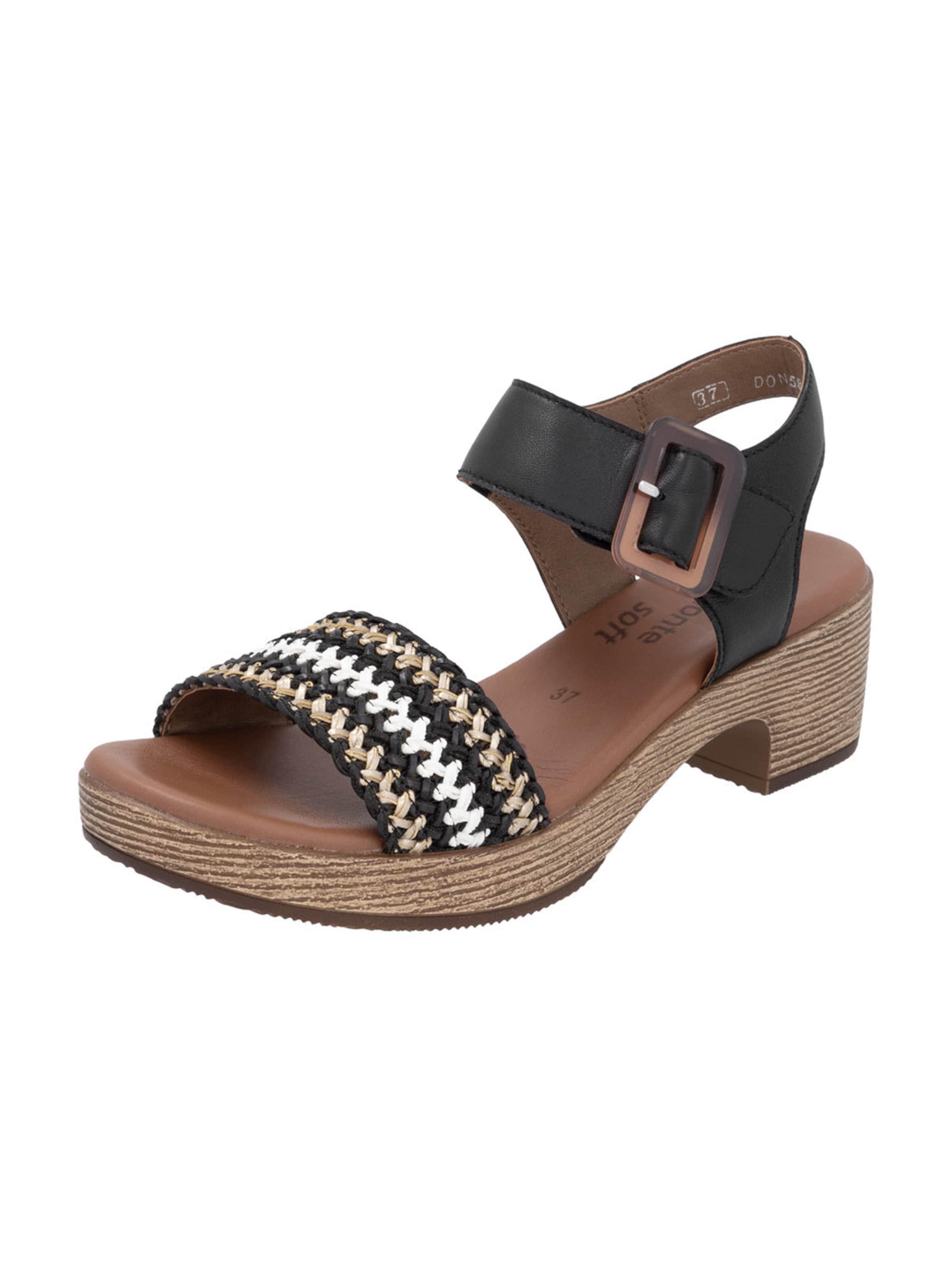 REMONTE Sandaal, värv must: eest vaates