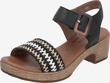 REMONTE Sandale in Schwarz: Vorderseite