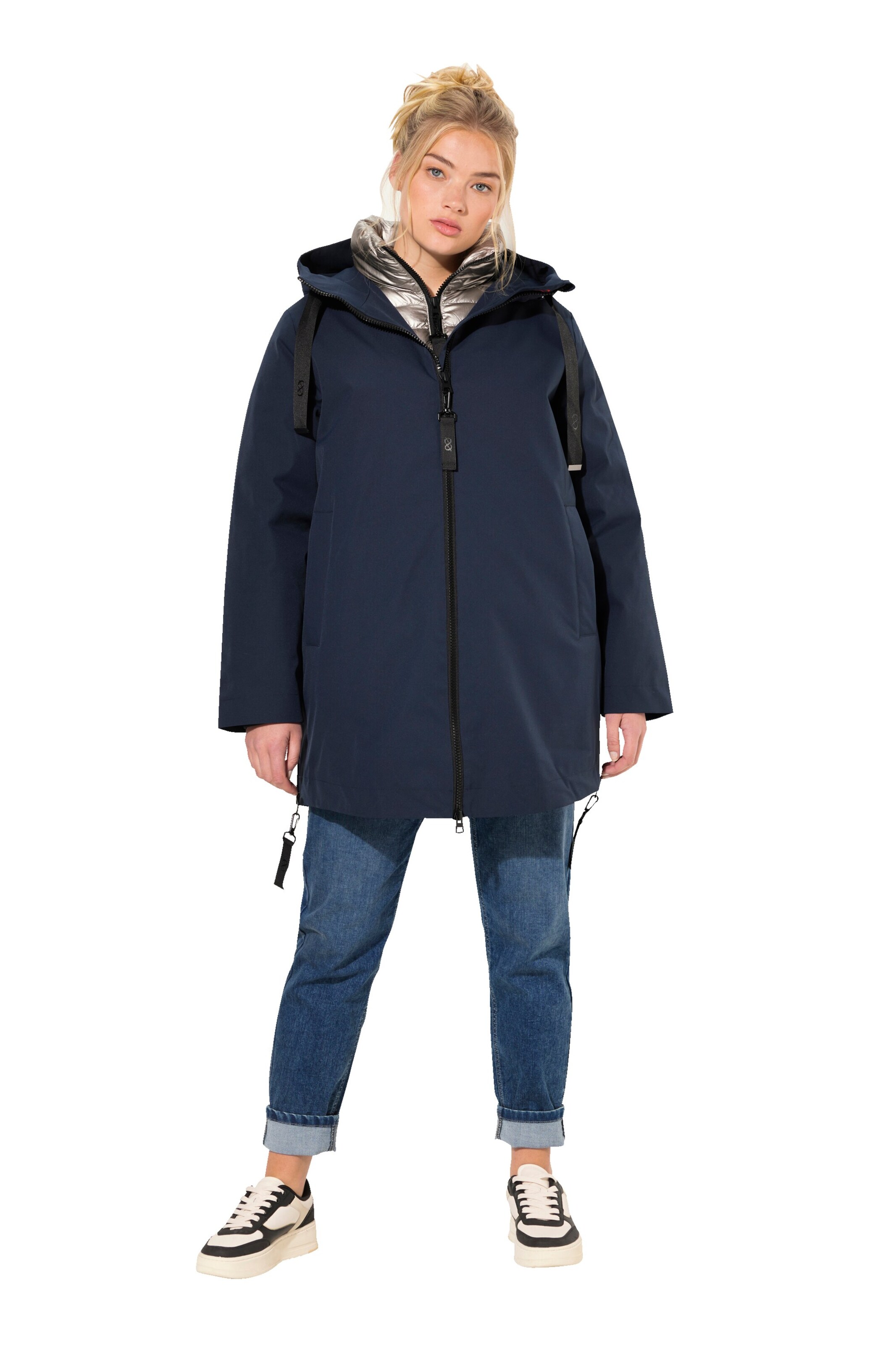 LAURASØN Winterjas in Blauw: voorkant