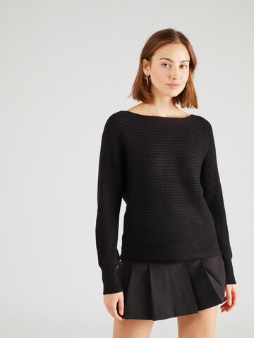 Pull-over Eight2Nine en noir : devant