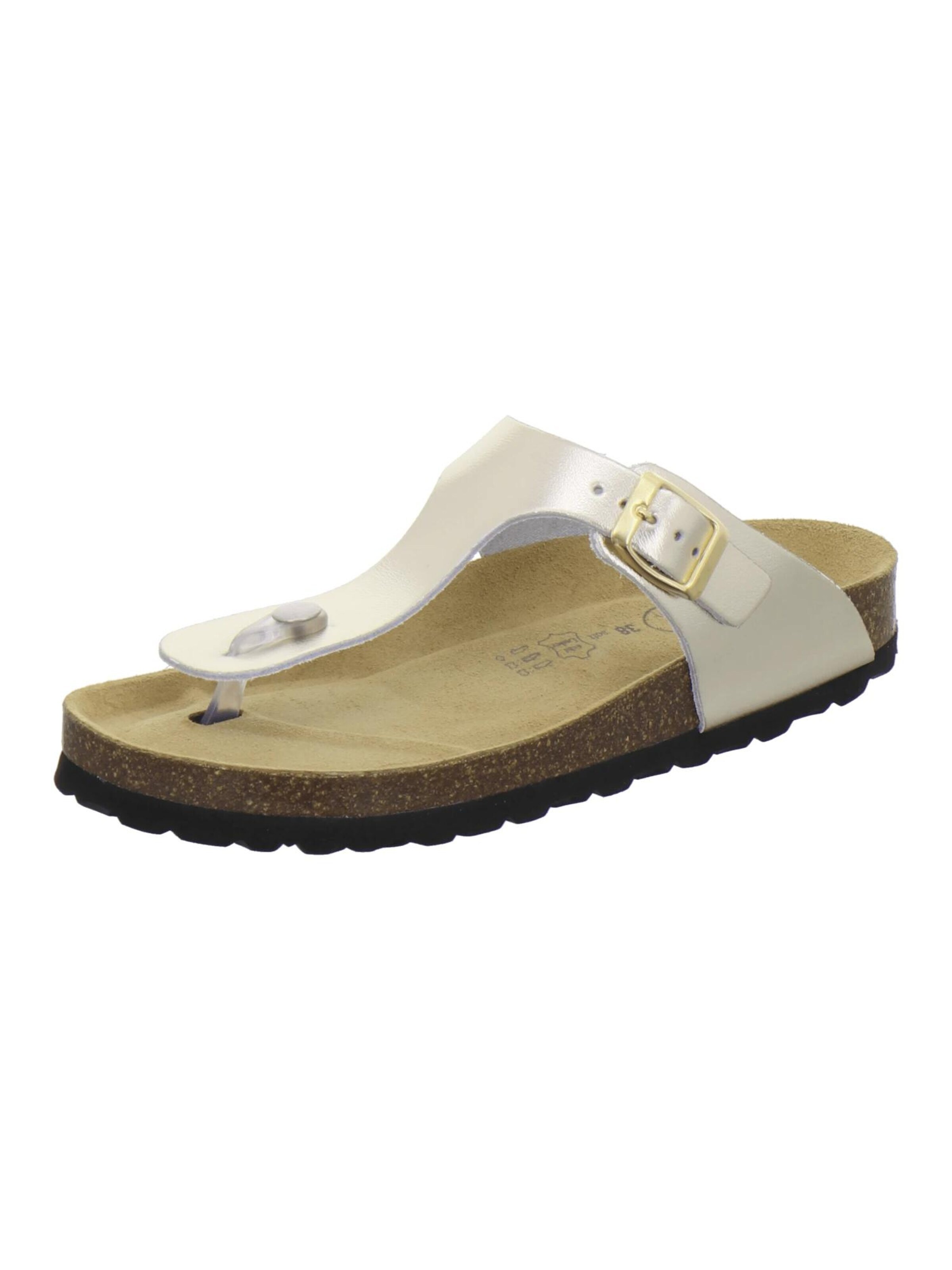 Sandales 'Zehensteg Sandalen Damen gold' AFS-Schuhe en or : devant