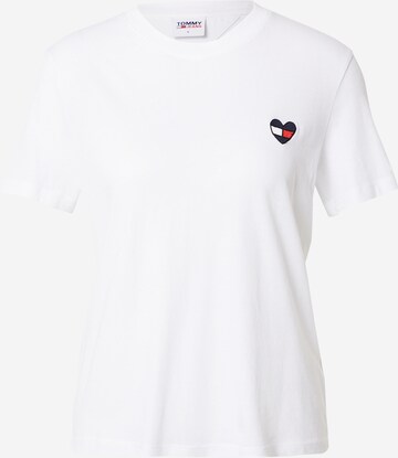 T-shirt Tommy Jeans en blanc : devant