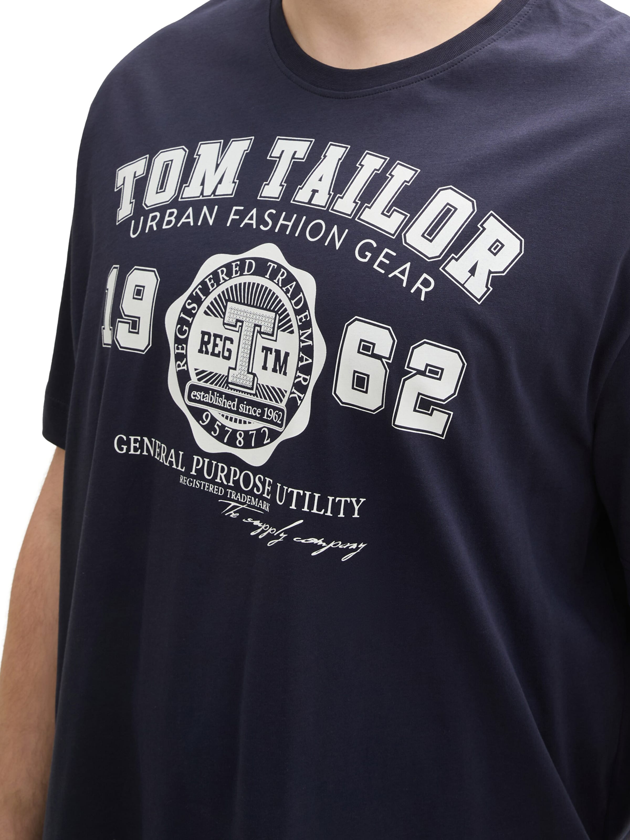 TOM TAILOR Men + T-Shirt in Blau