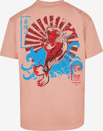 T-Shirt 'Japan Koi' F4NT4STIC en rose