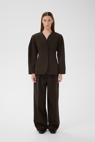 InWear Wide Leg Bukser med fals 'WilcoxIW' i brun