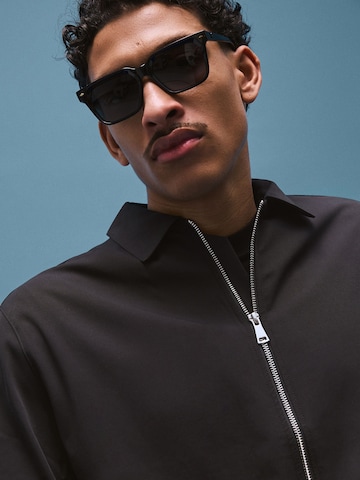 Bershka Comfort Fit Риза в черно