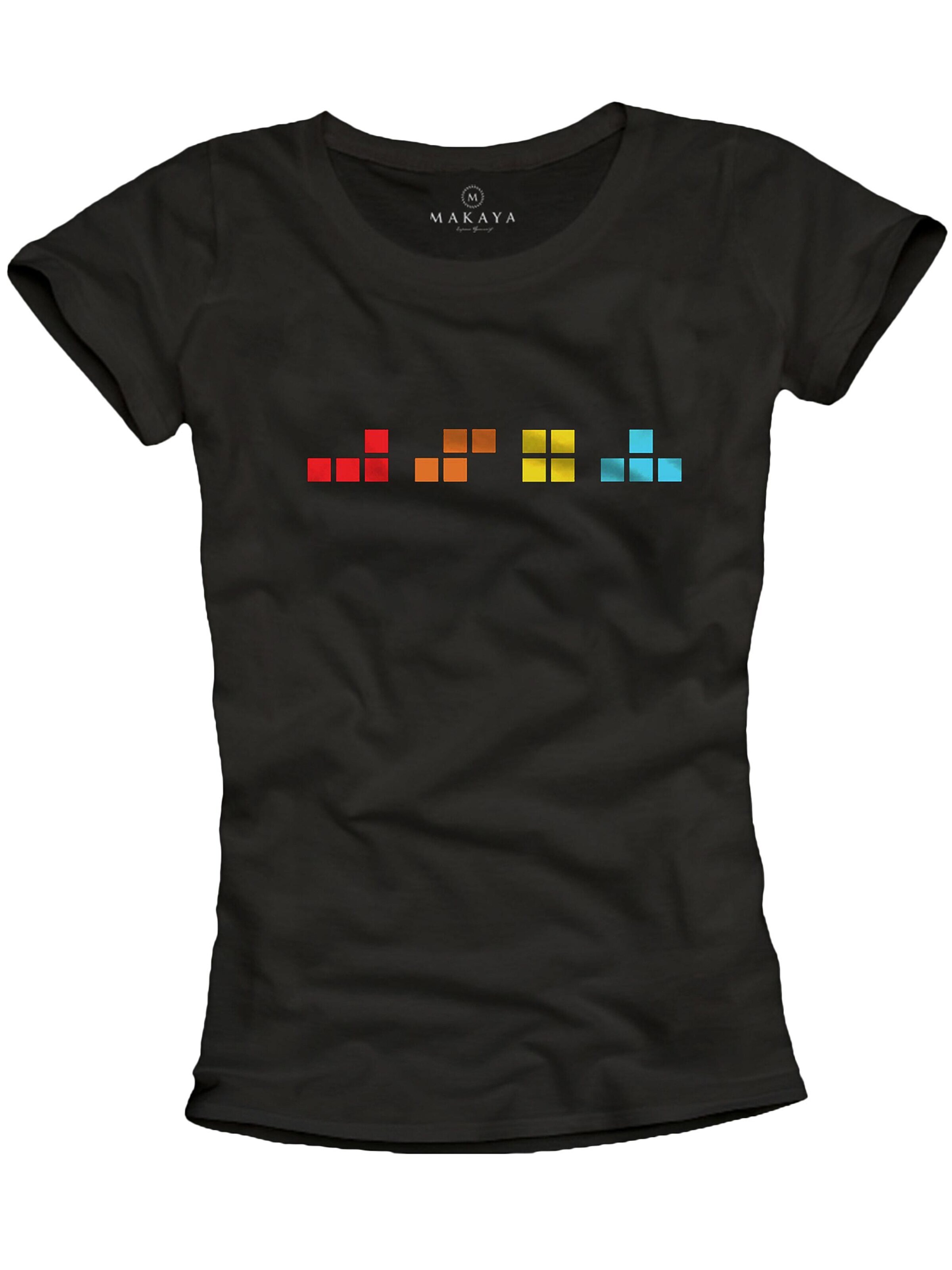 MAKAYA Shirt 'T-Elements'‌‌‌‌‌‌‌‌ in Schwarz: Vorderseite