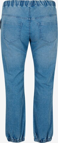 Zizzi Tapered Jeans i blå