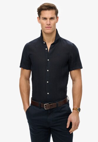 Superdry Regular fit Overhemd 'Vacation' in Groen: voorkant