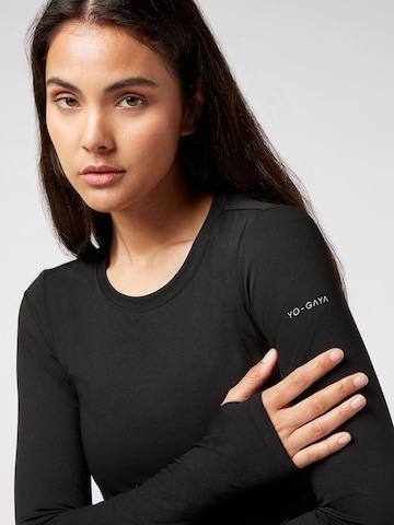 YO-GAYA Sporttop 'Long Sleeve Top' in Zwart