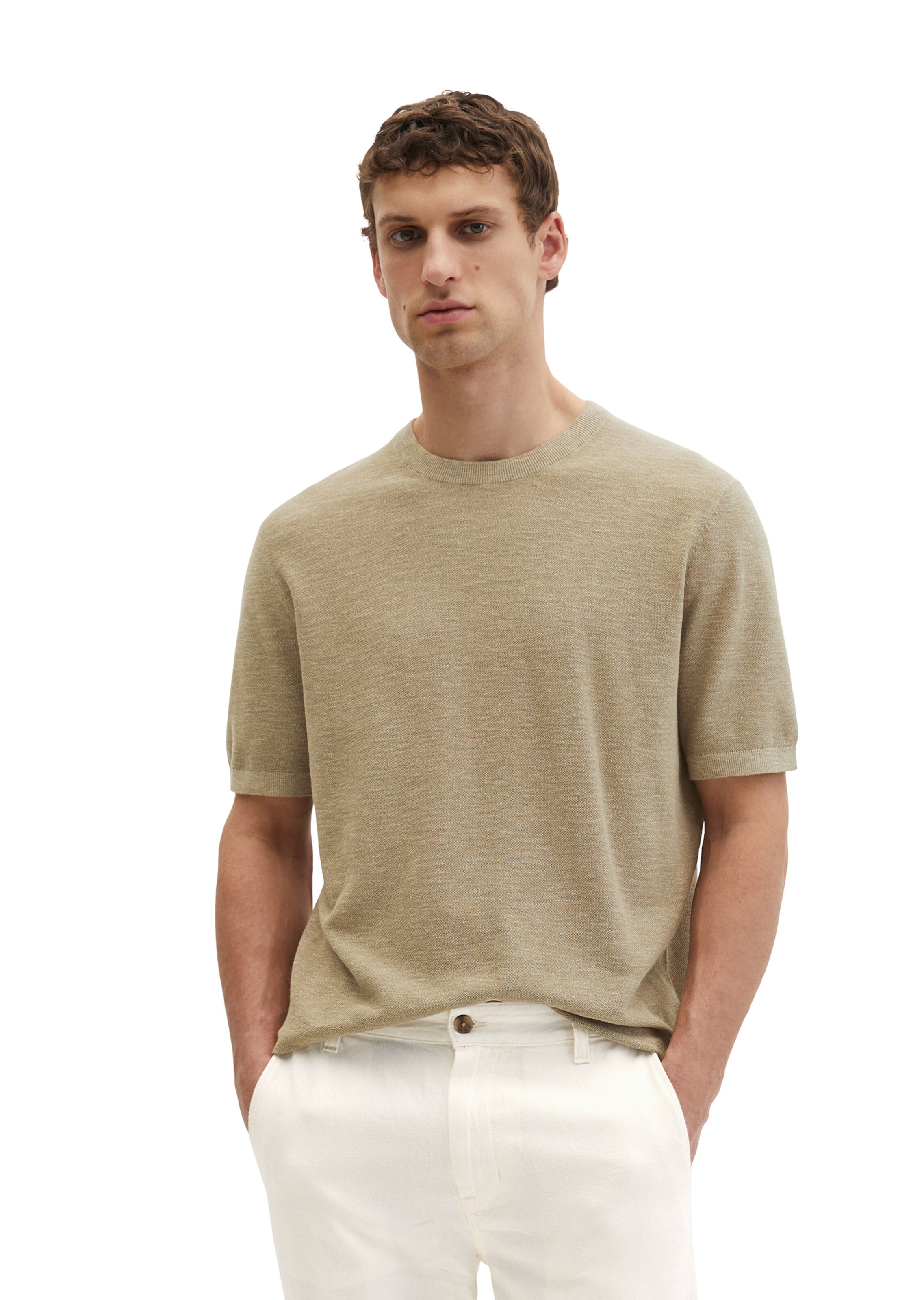 Marc O'Polo Shirt in Beige: voorkant