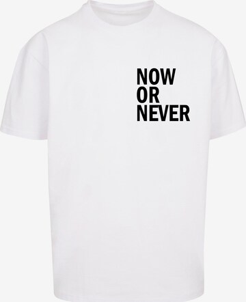 Merchcode Shirt 'Now Or Never' in White: front