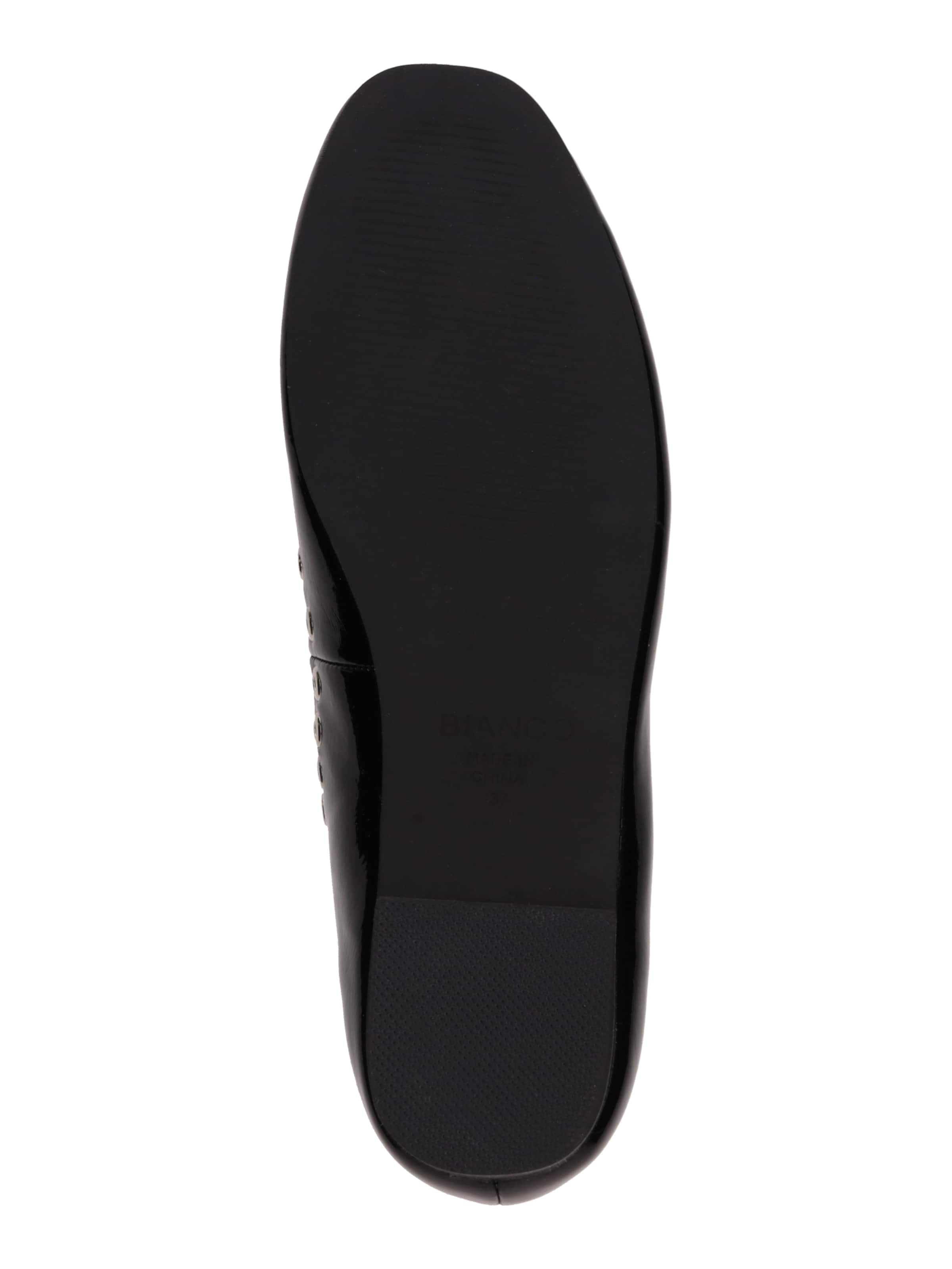 Bianco Strap ballerina 'Lilia' in Black